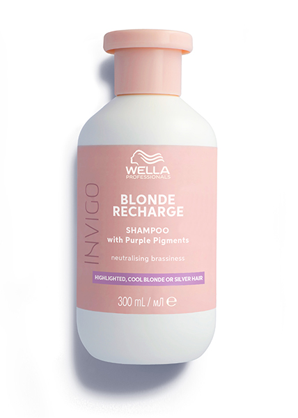 Jpg highres wella professionals emea care relaunch invigo blonde recharge shampoo 300ml packshot with shadow 2023 psd